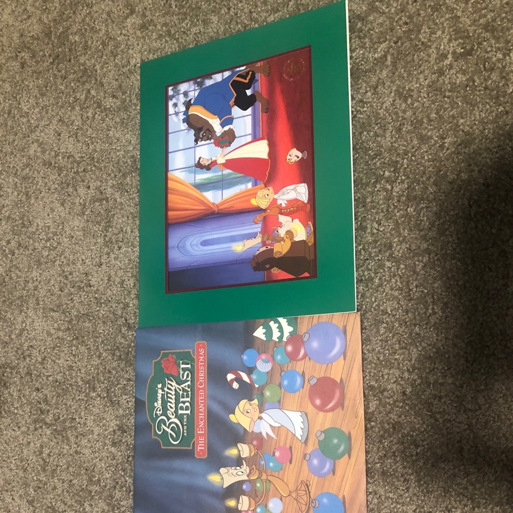 Beauty & the Beast Enchanted Christmas lithograph